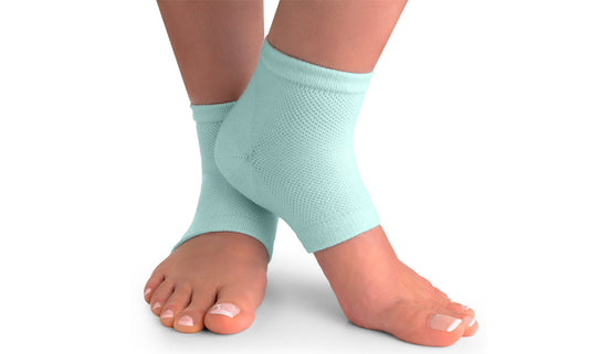 Open Toe Moisturizing Spa Gel Heel Socks for Peeling Dry Cracked Heels (1-Pair)