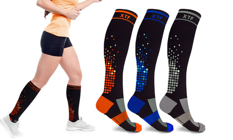 High-Intensity Run+ Sports Compression Socks (3-Pairs)