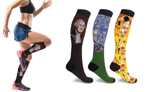 Famous Art Paintings Compression Socks (3-Pairs)