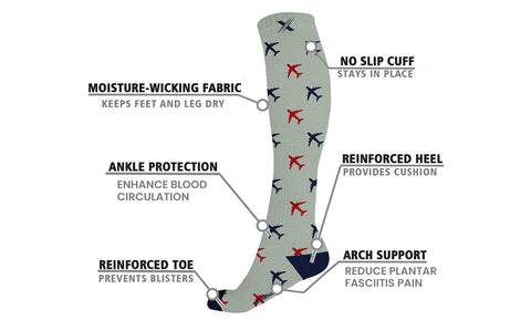 3-Pairs : Patriotic Compression Socks