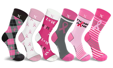 6-Pairs: XTF Everyday Crew Length Collection Compression Socks