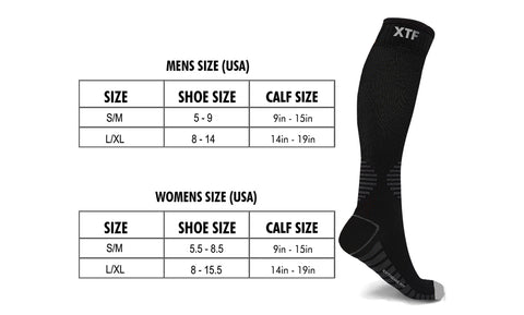 6-Pairs: Anti-Fatigue Recovery And Performance Knee High Compression Socks