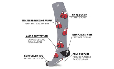 Boxing Knee High Compression Socks (1-Pair)