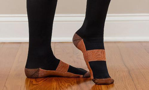 6 Pairs : Unisex Copper-Infused Pain-Relief Compression Socks