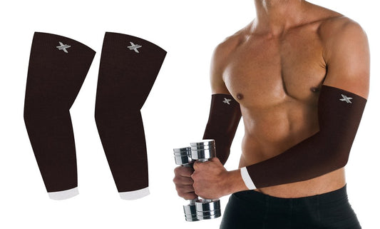 Elite Lightweight Cooling Recovery And Support Elbow Arm Sleeves Set (1-Pair)