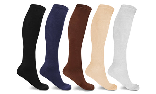 3-Pairs: Elite Comfort Anti Fatigue Everyday Wear Travel Compression Socks
