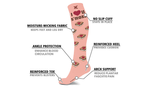 Smore Knee High Compression Socks (1-Pair)