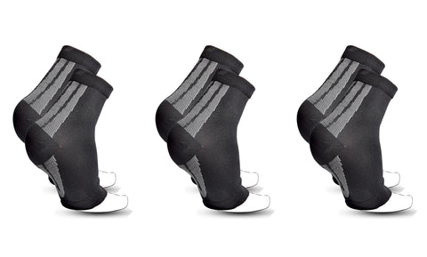 3-Pairs : Unisex Open Toe Compression Circulation Socks