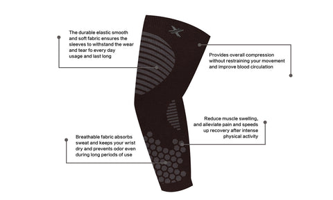 3-Pairs: Pain relief Elbow Brace Compression Support Sleeve for Tendonitis, Tennis Golf Elbow