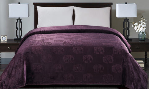 Luxury Home Oversized Ultra Soft Embossed Flannel Blanket