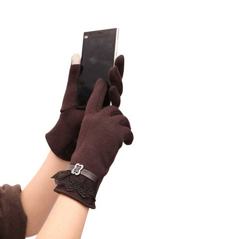 Elegant Fleece Lined Touchscreen Gloves - 6 Colors