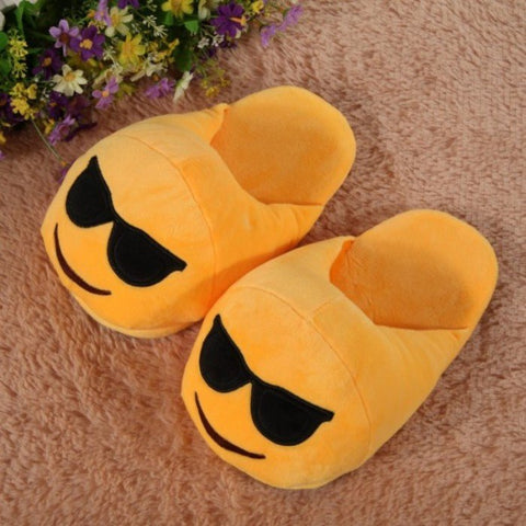 Cute and Fun Plush Emoji Slippers