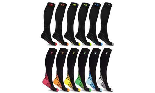 Premium Sports Knee-High Compression Socks (12-Pairs)