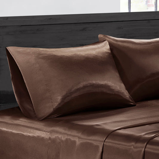 Cypress Luxury Linen Silky-Soft Satin Sheet Set (4-Piece)