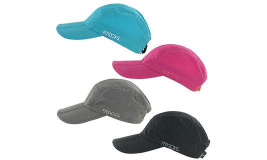 FITKICKS Folding Cap w/UPF 50+ Sun Protection, Quick Dry, Breathable, Baseball Cap Style