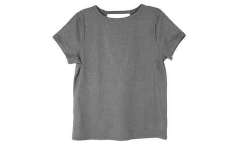 Women's Short Sleeve Criss Cross Open Back Solid T-Shirt Blouse