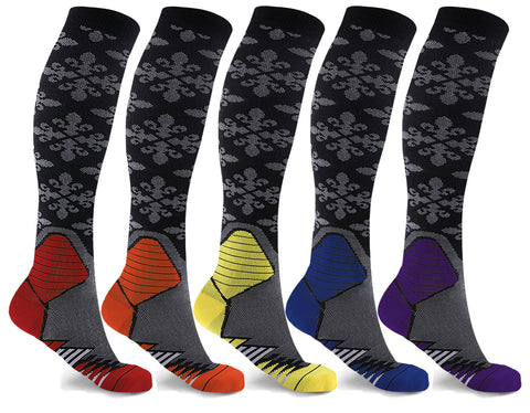 5-Pairs : Formal Wear Unisex Compression Socks