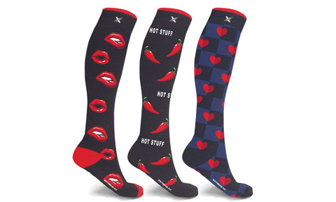 Boyfriend and Girlfriend Knee-High Compression Socks (3-Pairs or 6-Pairs)