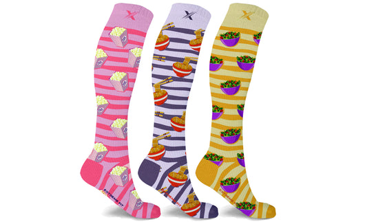Food Love Knee High Compression Socks (3-Pairs)