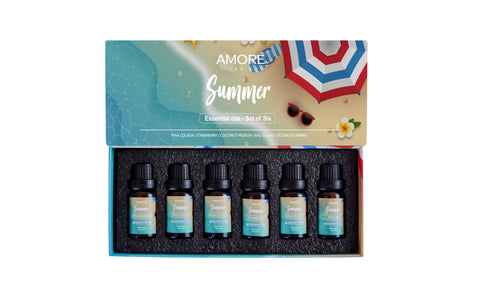 6-Pack: Summer Vibe Fresh Scented Aromatherapy Essential Oil for Diffusers Humidifiers