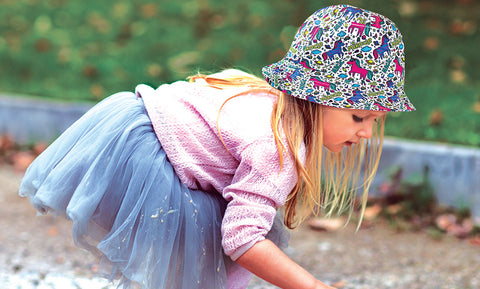 Kid's Water-Resistant Floppy Top Hat with UV Protection