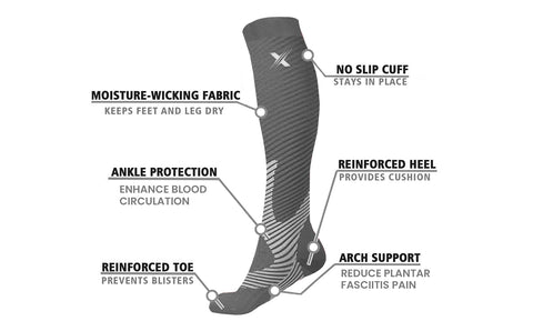 6-Pairs: Recovery and Performance Compression Socks