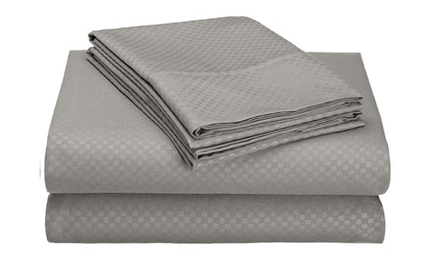 4-Piece Set: Super-Soft 1600 Series Checker Embossed Bed Sheet