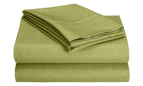 4-Piece Set: Super-Soft 1600 Series Circle Embossed Bed Sheet