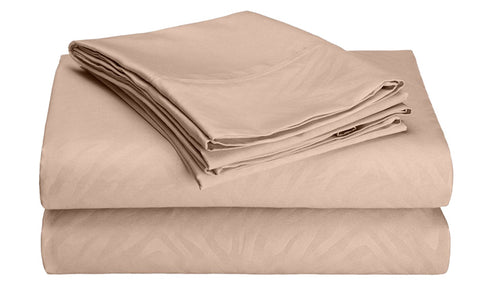 4-Piece Set: Super-Soft 1600 Series Zebra Embossed Bed Sheet