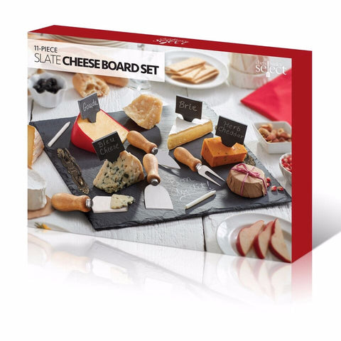 11-Piece Slate Cheese Board Set