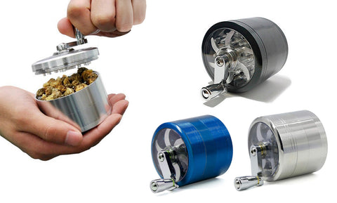 4-Layer Herb and Tobacco Grinder with Hand Mill