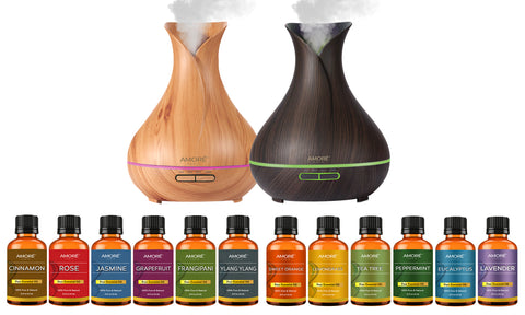 Ultrasonic Diffuser with Essential Oil Gift Set (7-Pack)