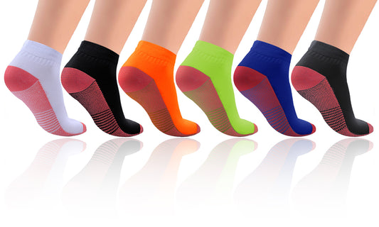 6-Pairs : Copper-Infused Compression Crew Socks