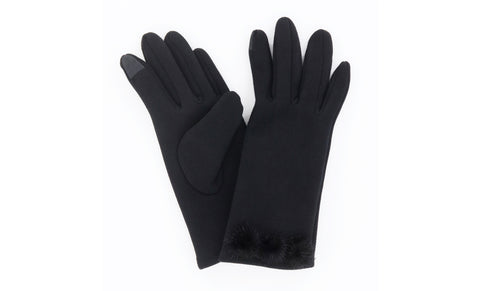 Modern Vintage Inspired Fleece Gloves with Texting Tips