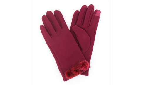 Modern Vintage Inspired Fleece Gloves with Texting Tips