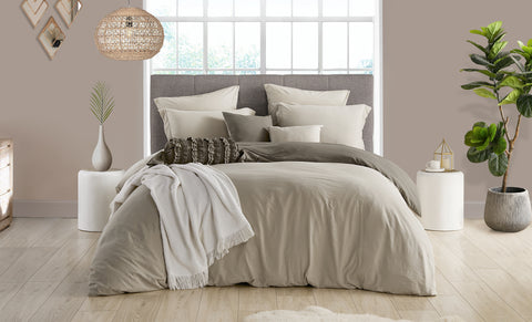 Reversible Crinkle Duvet Cover Set (2- or 3-Piece)