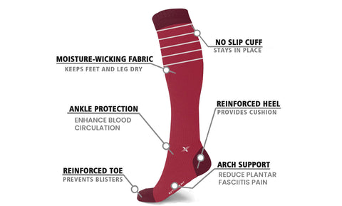 6-Pairs: Graduated Compression Everyday wear Comfortable compression Socks