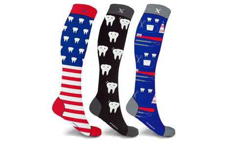 3-Pairs: Everyday Wear Knee High Socks For Dentist, Doctors