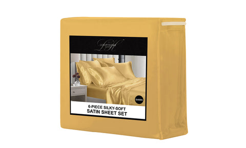 Premium Home 1800 TC Series Silky Soft Satin Bed Sheets Set (4-Piece)