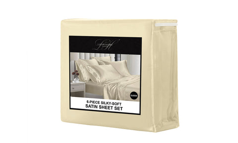 Premium Home 1800 TC Series Silky Soft Satin Bed Sheets Set (4-Piece)