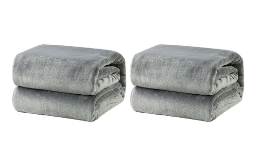 2-Pack: Luxurious Ultra-Soft Fleece Throws (50" x 60")