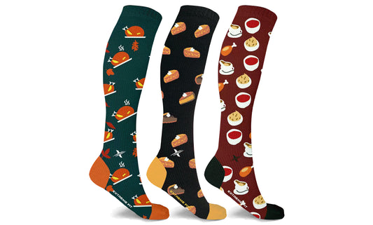 Holiday and Thanksgiving Pain Relief Socks (3-Pairs)