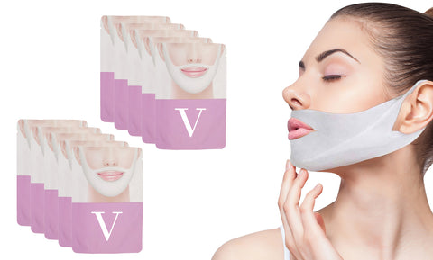 10-Pack: V Slimming Firming Face Mask To Reduce Double Chin And V Line Lifting