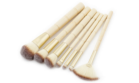 7-Piece Set: Bamboo Makeup Brushes