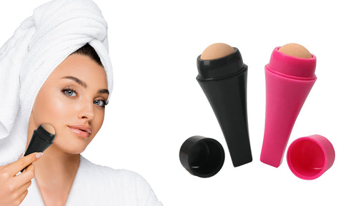 Reusable Volcanic Face Roller and Oil-absorbing Facial Skincare Tool
