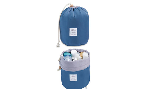 Waterproof Barrel Multifunctional Travel Toiletry Makeup Organizer Bag