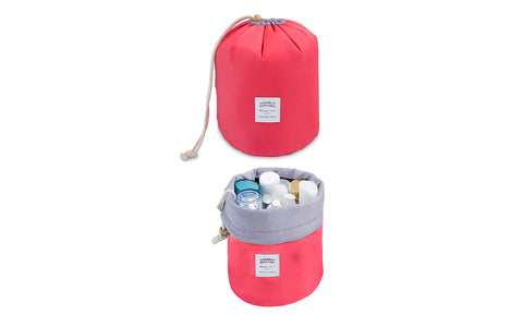 Waterproof Barrel Multifunctional Travel Toiletry Makeup Organizer Bag