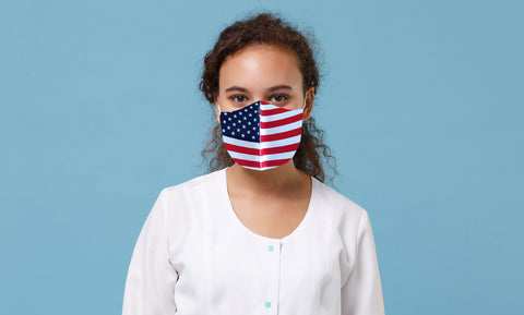 Reusable Non-Medical USA Flag Mask