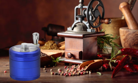 4-Layer Herb and Tobacco Grinder with Hand Mill