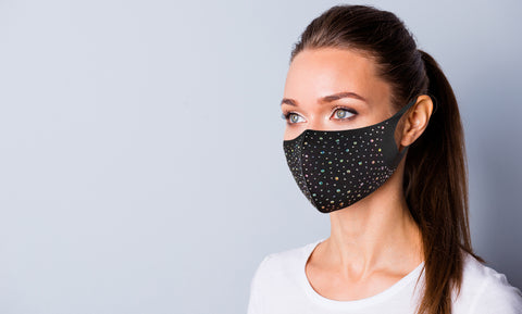 Celebrity Bling Rhinestone Washable Face Mask (6-Pack)